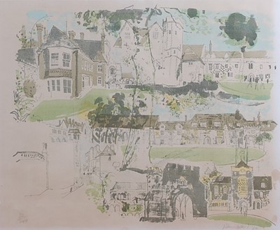 Lot 220 - John Ward - Cambridge Colleges, aquatint...