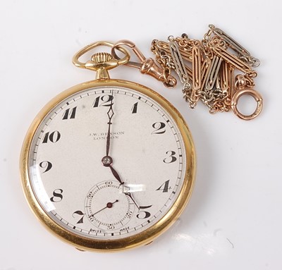 Lot 2299 - J W Benson of London - an 18ct gold cased...