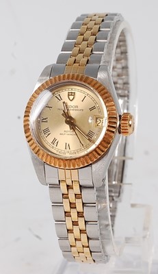 Lot 2308 - A lady's bi-metal Tudor Princess Oyster date...