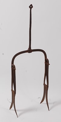 Lot 403 - * A 19th century iron salmon spear, having...