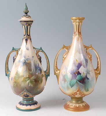Lot 2038 - A matched pair of Royal Worcester and Hadley's...