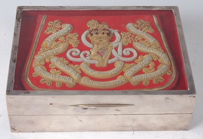 Lot 47 - A George VI silver table cigar box of typical...