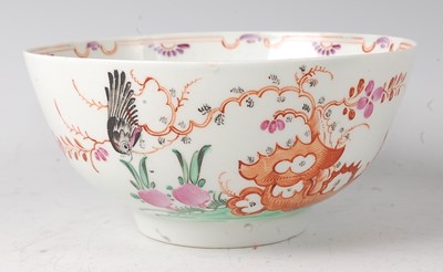 Lot 2056 - A Lowestoft porcelain footed slop bowl, circa...