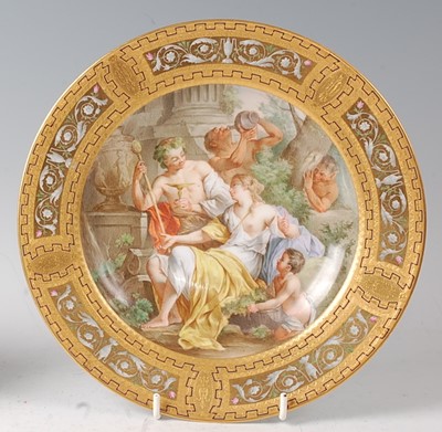 Lot 2067 - A late 19th century Vienna porcelain cabinet...