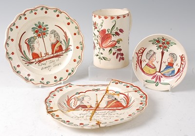 Lot 2065 - Two 18th century Leeds creamware Dutch...