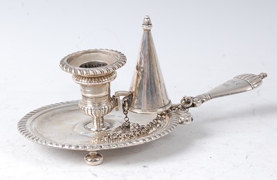 Lot 2127 - A William III silver chamberstick, of circular...