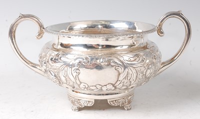 Lot 2131 - A George III silver twin handled sugar bowl,...