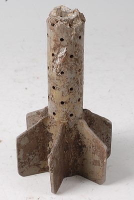 Lot 211 - A WW II 81mm mortar tail fin, 14cm.