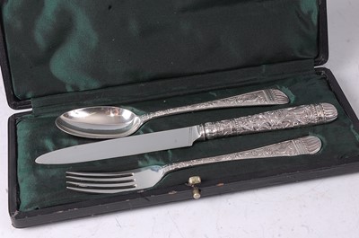Lot 2166 - An Edwardian silver christening set,...