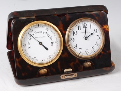 Lot 2464 - A George V tortoiseshell cased travelling...