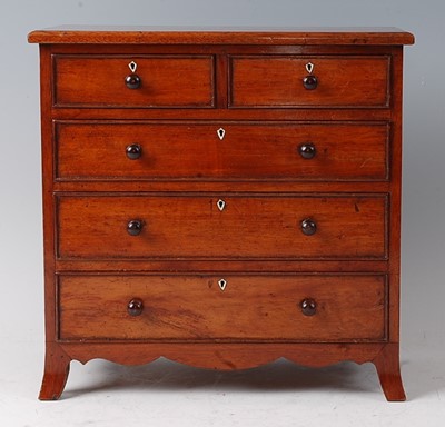 Lot 2339 - A mahogany apprentice piece type miniature...
