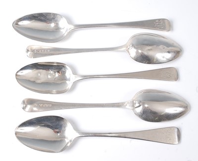 Lot 2152 - A harlequin set of nine George III and George...