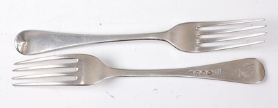 Lot 2157 - A set of seven late Georgian silver dessert...