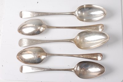 Lot 2165 - George III and later silver flatware, in both...