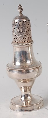 Lot 2176 - A George III silver pedestal lighthouse...