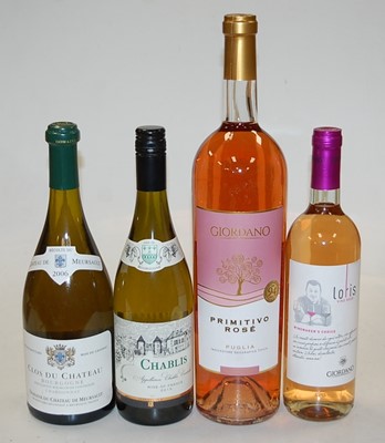 Lot 1184 - Six bottles of mixed Girodano rosé; together...