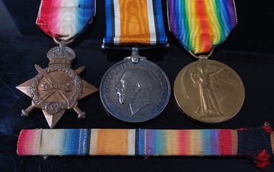 Lot 217 - A WW I trio to include 1914-15 Star, British...