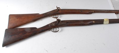 Lot 305 - A 19th century percussion sporting gun, having...