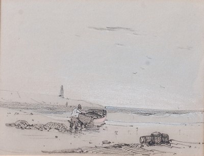 Lot 2411 - Henry Bright (1810-1873) - Fisherman at...