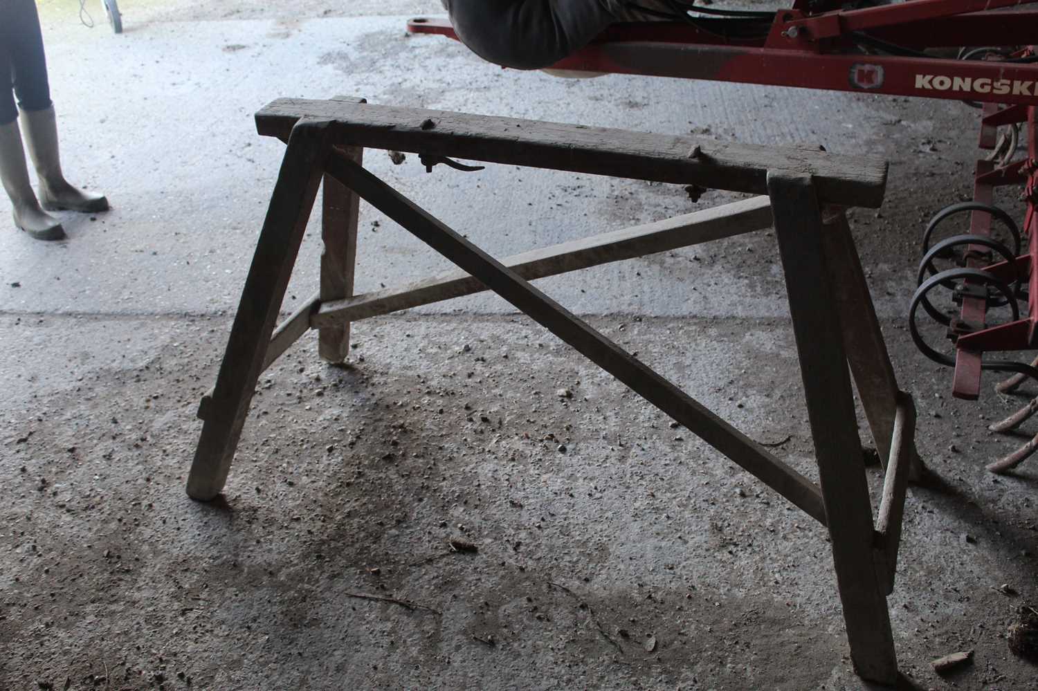 Lot 50 - Wooden Trestle Table