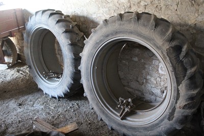 Lot 108 - Pair of Duel Wheels (Opico 12-38) complete...