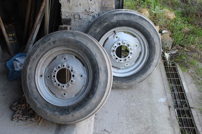 Lot 114 - Pair of Goodyear 6.0/16 Front Wheels