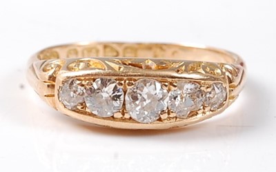 Lot 2506 - A late Victorian 18ct yellow gold and diamond...