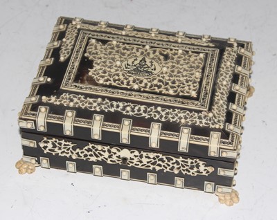 Lot 2361 - A circa 1900 Anglo-Indian tortoiseshell...