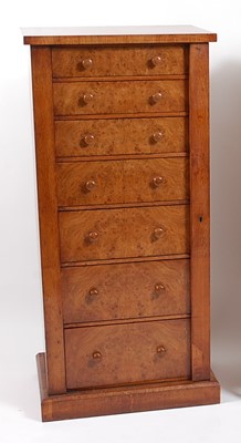 Lot 2506 - A Victorian and later veneered oak, burr oak,...