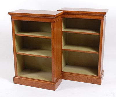 Lot 2486 - A pair of Victorian style oak, burr oak and...