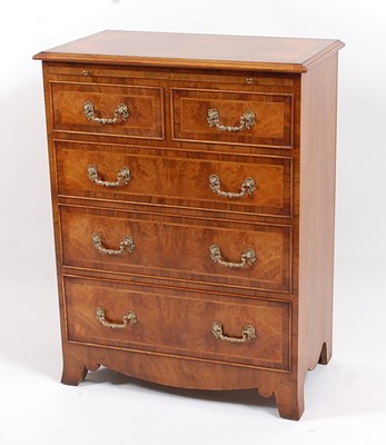 Lot 2521 - A George II style walnut chest, the...