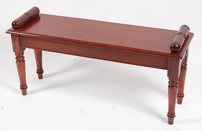 Lot 2510 - A Victorian style mahogany window seat, the...