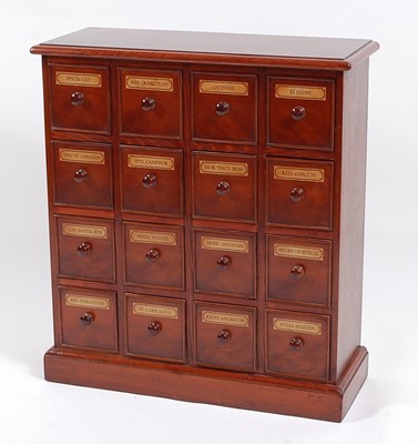 Lot 2489 - A Victorian style mahogany apothecary's...