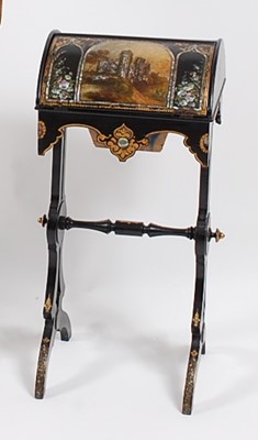 Lot 2519 - A Victorian papier-mâché and mother of pearl...