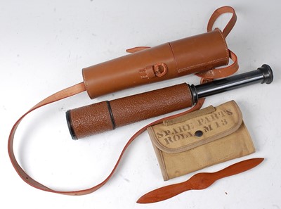 Lot 222 - A WW II three drawer telescope, marked Tel....