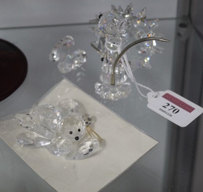 Lot 270 - A small collection of Swarovski crystal...