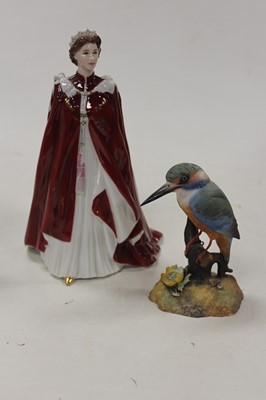 Lot 63 - A Royal Worcester blanc de chine figure of an...