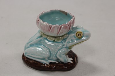 Lot 272 - A Victorian majolica vase in the form of a...