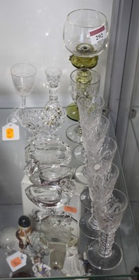 Lot 292 - A set of five Royal Brierley cut glass liqueur...