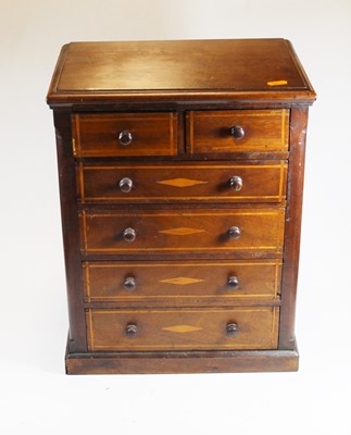 Lot 107 - A Victorian mahogany and box wood strung...