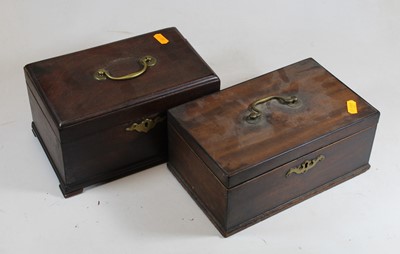 Lot 113 - A George III mahogany box, of plain...
