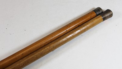 Lot 86 - An early 20th century silver handled walking...