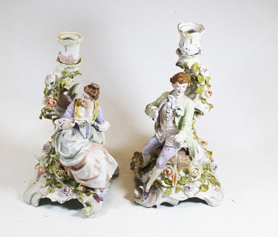 Lot 174 - A pair of early 20th century German floral...