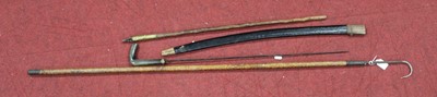 Lot 224 - A horn handled sword stick (lacking scabbard)...