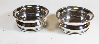 Lot 363 - A pair of 20th century silver plated wine...