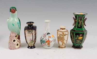 Lot 40 - A Japanese Taisho period vase of hexagonal...