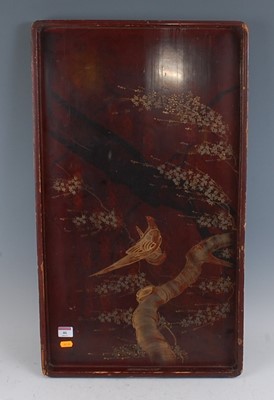 Lot 46 - A Japanese Taisho period and red lacquered...