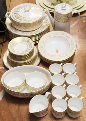 Lot 147 - A Royal Worcester eight-place setting coffee...