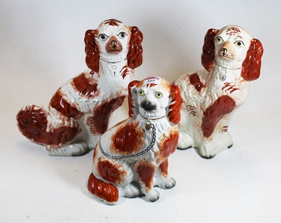 Lot 165 - Three various Victorian Staffordshire figures...