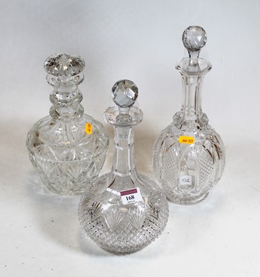 Lot 168 - A Regency style decanter, having a cut glass...